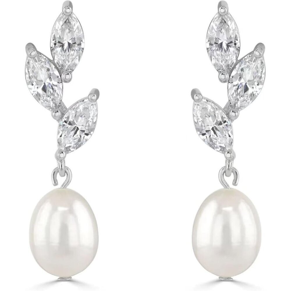 Women's Lightweight Pearl Drop Dangle Earrings Elegant Casual Jewelry